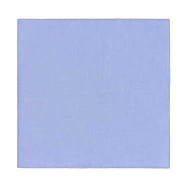 Simonnot Godard Cotton Pocket Square in Light Blue - SARTALE