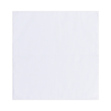 Simonnot Godard Cotton Pocket Square in White - SARTALE