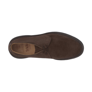 Tricker's "Polo" Two - Eyelet Suede Chukka Boots in Coffee - SARTALE