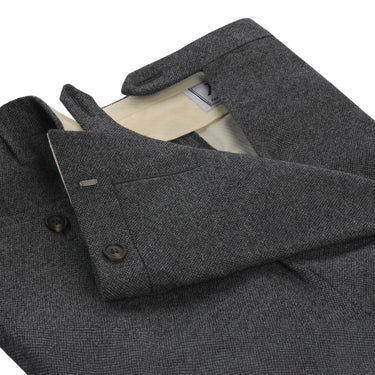 Rota Slim-Fit Virgin Wool Salt Pepper Classic Trousers in Grey - SARTALE