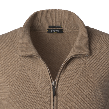 Svevo Cashmere Zip-Up Sweater - SARTALE