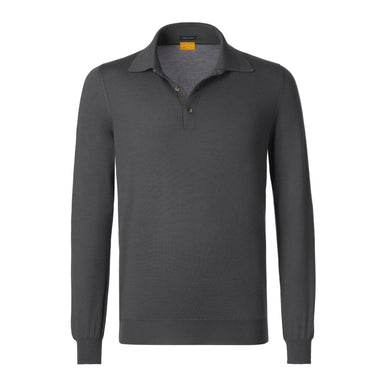 Svevo Cashmere and Silk-Blend Long Sleeve Polo Shirt - SARTALE