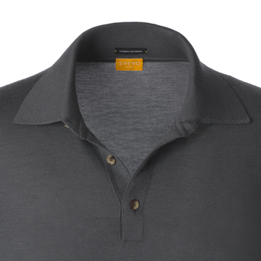 Svevo Cashmere and Silk-Blend Long Sleeve Polo Shirt - SARTALE