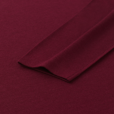 Luigi Borrelli Crew-Neck Virgin Wool, Silk and Cashmere-Blend Sweater in Burgundy - SARTALE