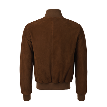 Alfredo Rifugio Suede Bomber Jacket in Brown - SARTALE