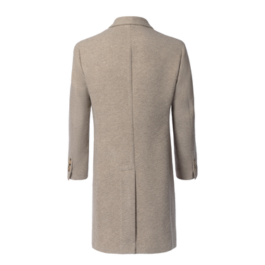 Piacenza Cashmere Double-Breasted Virgin Wool and Cashmere-Blend Coat in Ivory - SARTALE