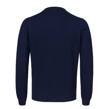 Svevo Silk and Linen-Blend Dark Blue Sweater - SARTALE