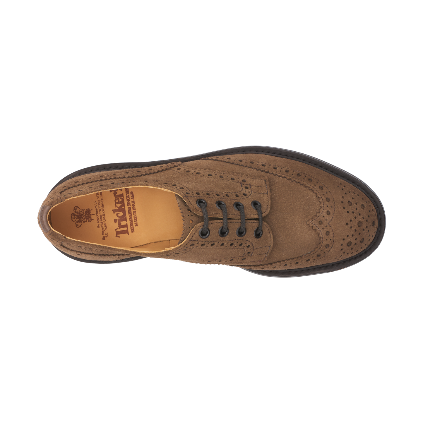 Tricker's "Bourton" Suede Derby Shoes in Brown - SARTALE