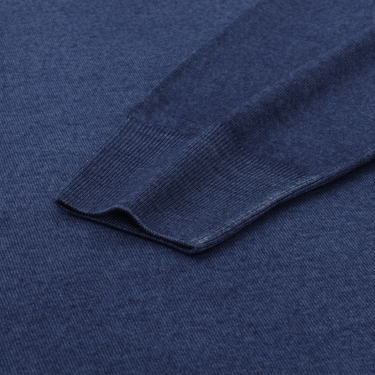 Cruciani Crew-Neck Wool Sweater in Blue - SARTALE
