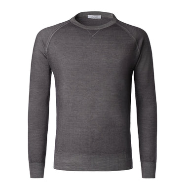 Cruciani Crew-Neck Wool Sweater in Grey - SARTALE
