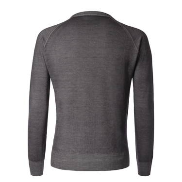 Cruciani Crew-Neck Wool Sweater in Grey - SARTALE