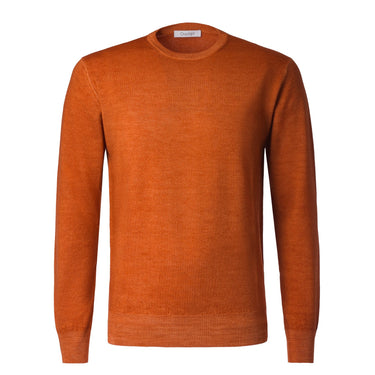Cruciani Crew-Neck Wool Sweater in Orange - SARTALE