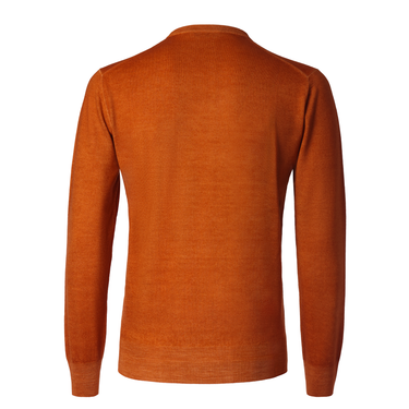 Cruciani Crew-Neck Wool Sweater in Orange - SARTALE