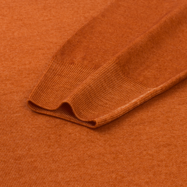 Cruciani Crew-Neck Wool Sweater in Orange - SARTALE