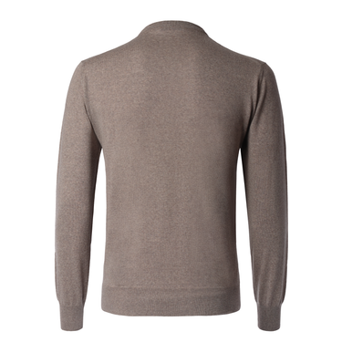 Cruciani Crew-Neck Wool Sweater in Brown - SARTALE