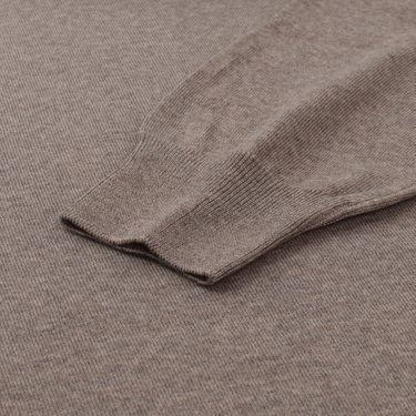 Cruciani Crew-Neck Wool Sweater in Brown - SARTALE