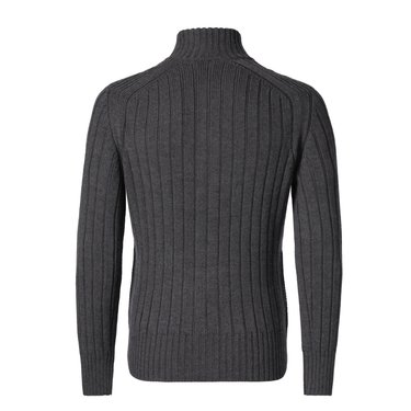 Cruciani Zip-Up Wool Sweater in Grey - SARTALE