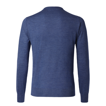 Cruciani Crew-Neck Cashmere and Silk-Blend Sweater in Blue - SARTALE