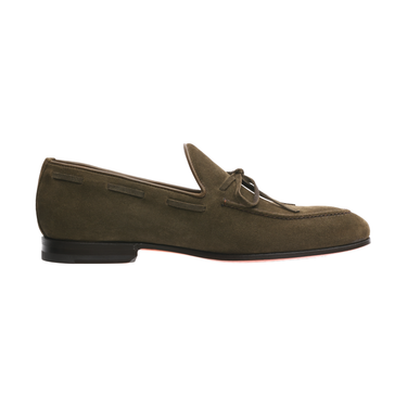 Bontoni "De Sica" Suede Loafer with Hand-Stitched Details - SARTALE