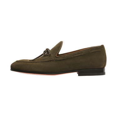 Bontoni "De Sica" Suede Loafer with Hand-Stitched Details - SARTALE