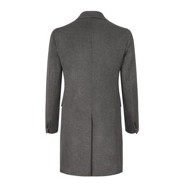De Petrillo Single-Breasted Wool and Cashmere-Blend Cappotti Coat in Grey. Exclusively Made for Sartale - SARTALE