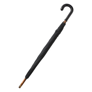 Bontoni Leather-Handle Umbrella in Black (2) - SARTALE