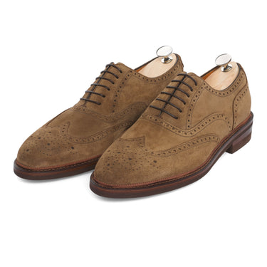 Bontoni «Libertino» Six-Eyelet Oxford Shoes with Perforated Details and Medallion in Brown - SARTALE
