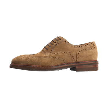 Bontoni «Libertino» Six-Eyelet Oxford Shoes with Perforated Details and Medallion in Brown - SARTALE