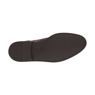 Bontoni «Libertino» Six-Eyelet Oxford Shoes with Perforated Details and Medallion in Marrone Brown - SARTALE