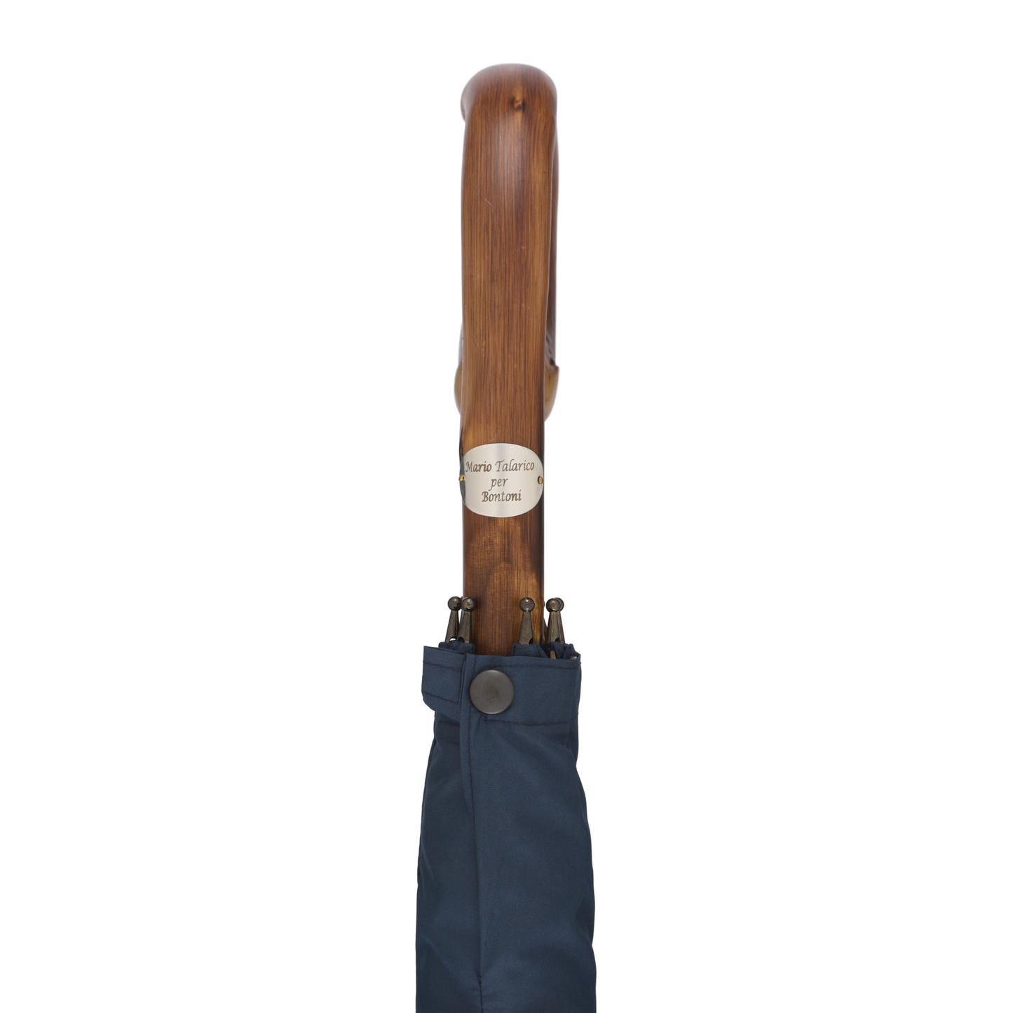 Chestnut Wood-Handle Umbrella in Blue
