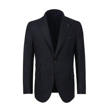 De Petrillo Single-Breasted Virgin Wool Suit in Dark Blue. Exclusively Made for Sartale - SARTALE