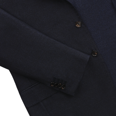 De Petrillo Single-Breasted Virgin Wool Suit in Dark Blue. Exclusively Made for Sartale - SARTALE