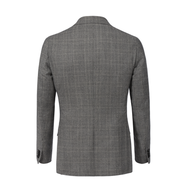 De Petrillo Single-Breasted Prince of Wales Virgin Wool Suit in Grey. Exclusively Made for Sartale - SARTALE
