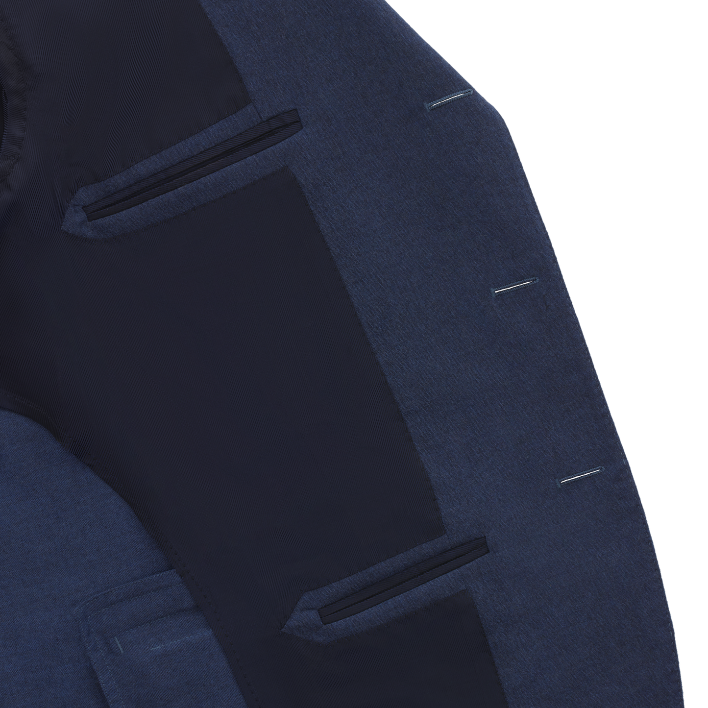 De Petrillo Single-Breasted Classic Virgin Wool Suit in Blue. Exclusively Made for Sartale - SARTALE