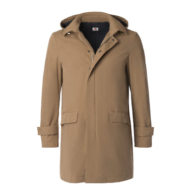 Luigi Borrelli Hooded Cotton-Blend Jacket in Beige - SARTALE
