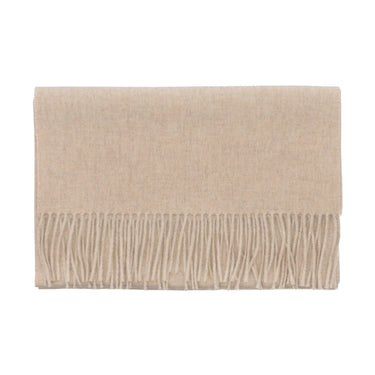 Piacenza Cashmere Fringed Cashmere Scarf in Beige - SARTALE