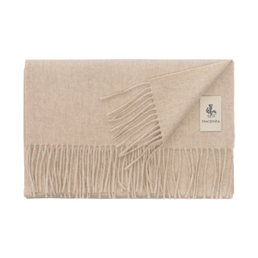 Piacenza Cashmere Fringed Cashmere Scarf in Beige - SARTALE