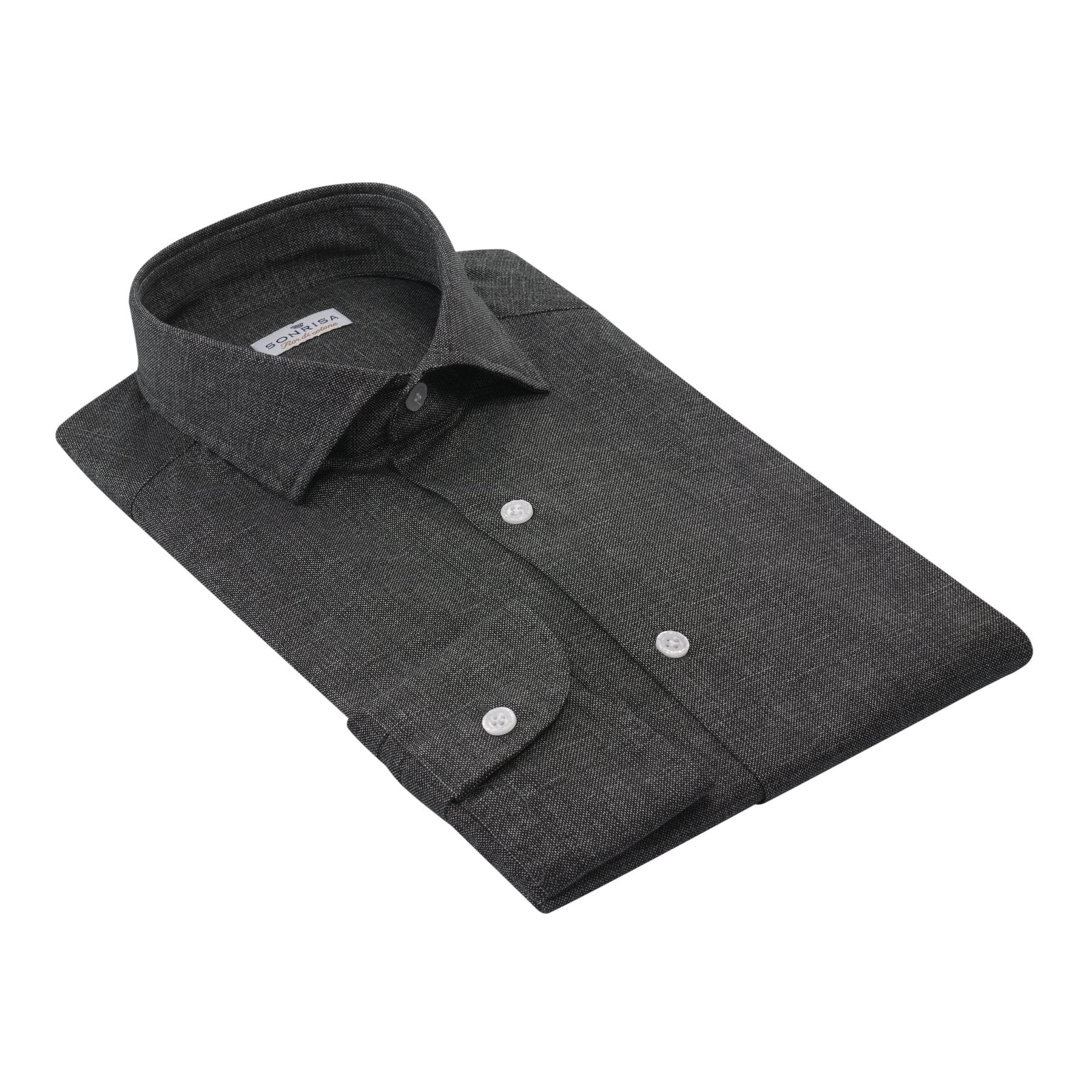 Sonrisa | Cotton-Jersey Shirt in Dark Grey | SARTALE Sonrisa | Cotton-Jersey Shirt in Dark Grey | SARTALE
