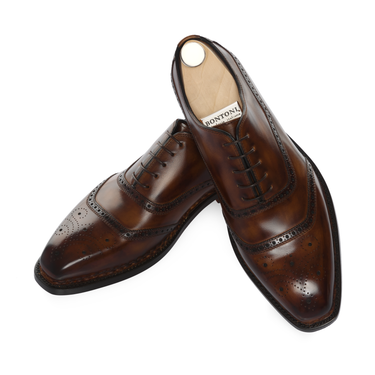 Bontoni «Tiziano» Five-Eyelet Oxford with Perforated Details and Medallion - SARTALE