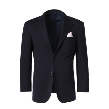 Kiton Unstructured Virgin Wool Suit in Dark Blue - SARTALE