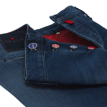 Kiton Slim-Fit Stretch-Cotton Jeans in Denim Blue - SARTALE