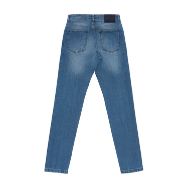 Kiton Slim-Fit Stretch-Cotton Jeans in Light Blue - SARTALE