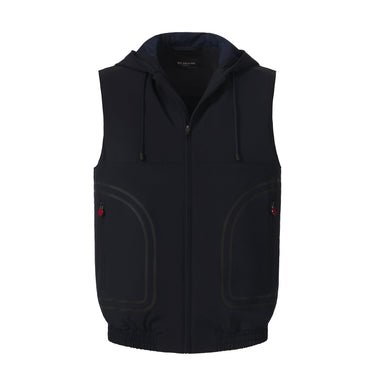Kiton Hooded Sport Vest in Dark Blue - SARTALE