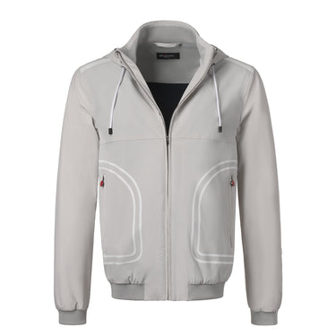 Kiton Hooded Wind Jacket in Off White - SARTALE