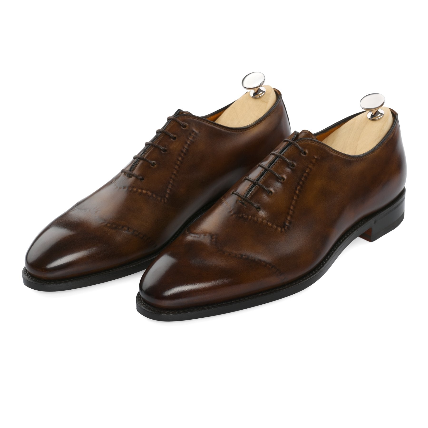 "Vittorio II" Five-Eyelet Oxford with Hand-Stitched Reversed Details