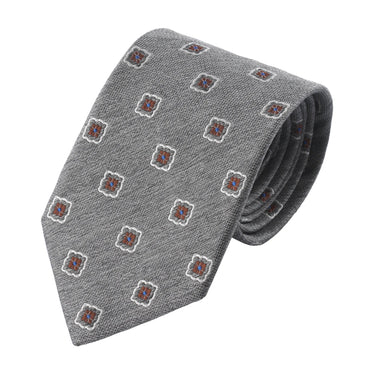 Bigi Jacquard Lined Silk Tie in Grey - SARTALE