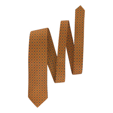 Bigi Orange Printed Lined Tie - SARTALE