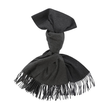 Bontoni Fringed Silver Grey Cashmere Scarf - SARTALE