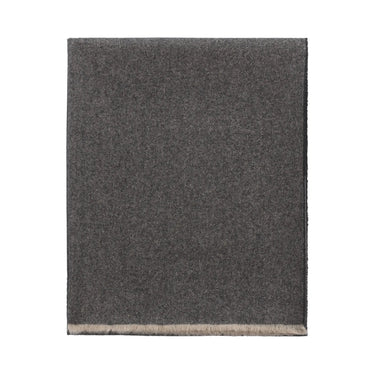 Bontoni Fringed Tweed Grigio Grey Cashmere Plaid - SARTALE