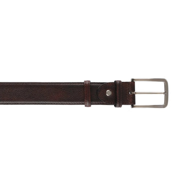 Bontoni Pebble Grain Leather Belt in Vinnacio Scuro - SARTALE